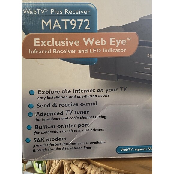 Vintage Philips Magnavox Internet WebTV Terminal MAT972 Complete w/box Untested - Picture 15 of 16